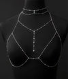 Luxury Silver Body Chain Harness Necklace