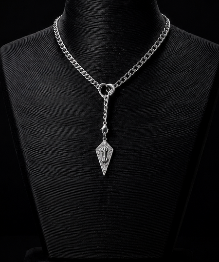 Handcrafted Gothic Silver Arrow Necklace | Dark Alternative Statement Jewelry